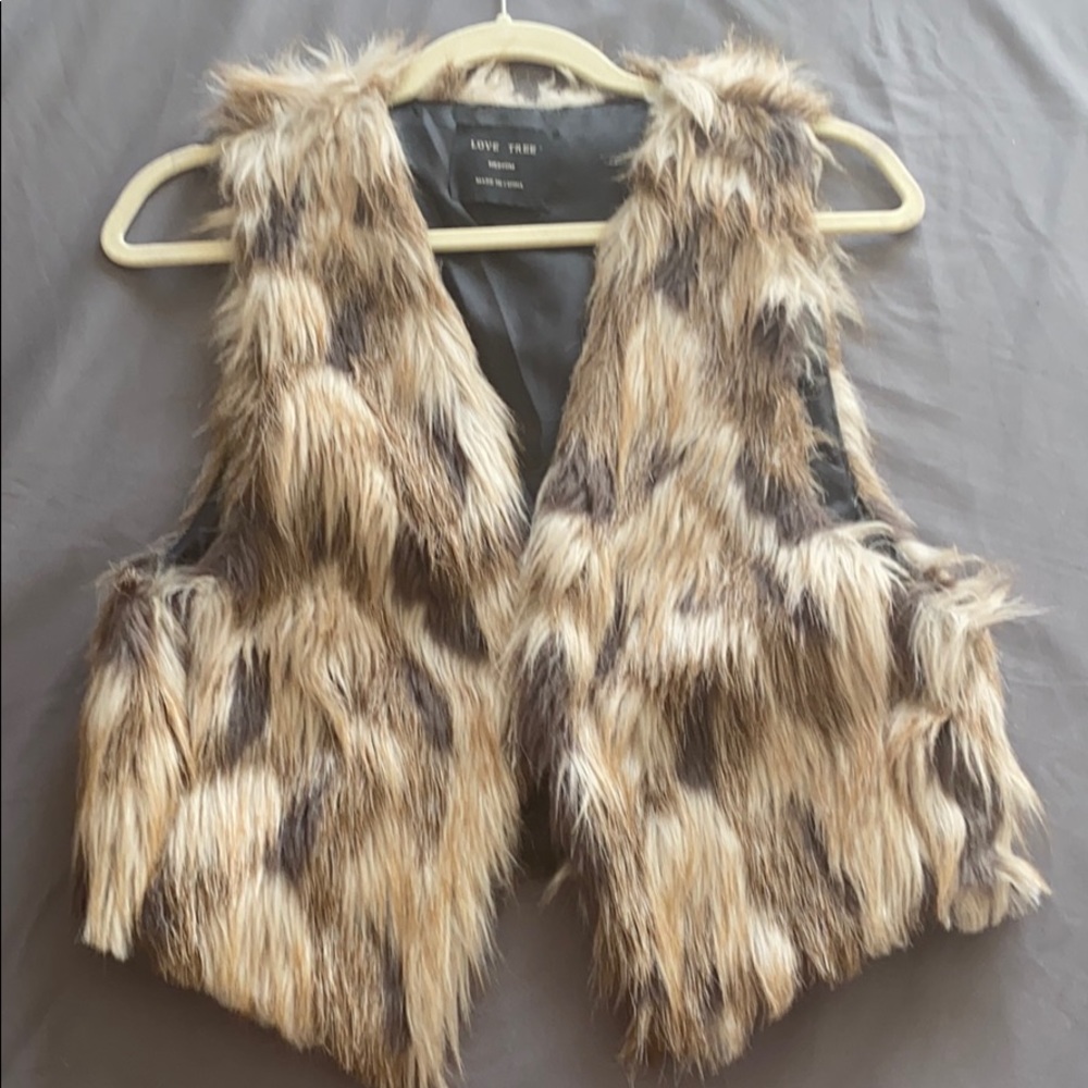 Faux fur vest